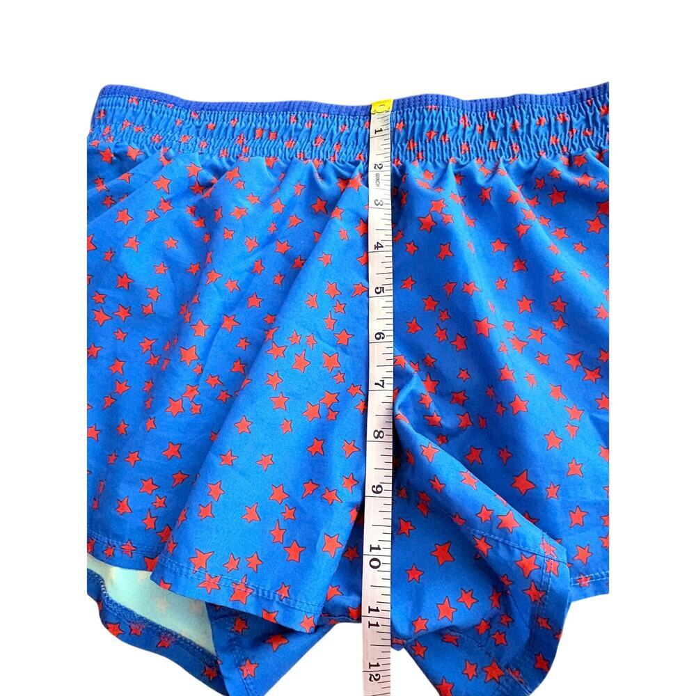 Nike Dri-Fit Star Print Running Shorts Blue Red 4th of July - Picture 5 of 6